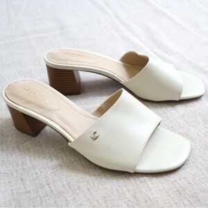 Liz Claiborne Bloom Cream Slip On Heels